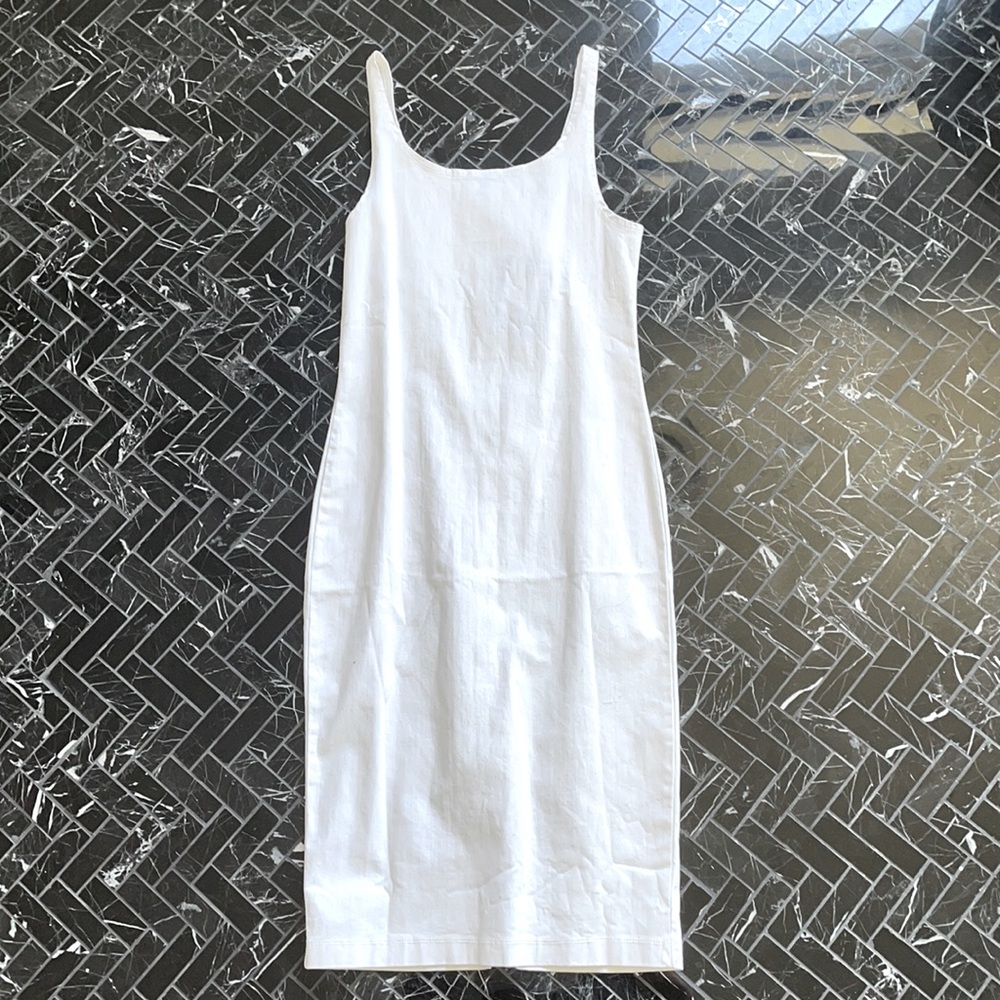 Fashion Nova White Denim Dress
